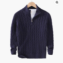 Suéter de Meia Malha com Zíper