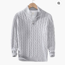 Suéter de Meia Malha com Zíper